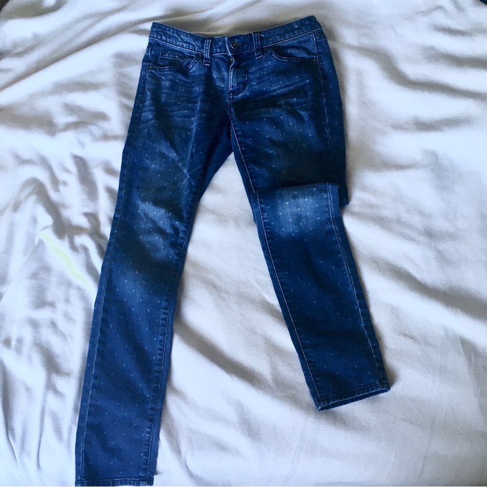 Super low rise polka dot jeans Merona Modern Skinny